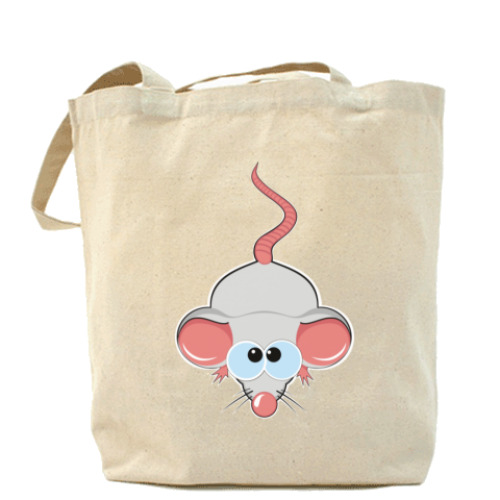 Сумка шоппер с принтом Мышь