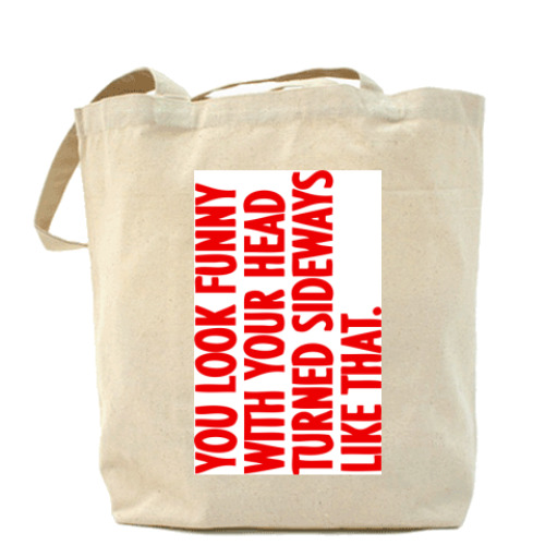 Сумка шоппер с принтом  You look funny