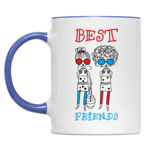Кружка с принтом Best friends