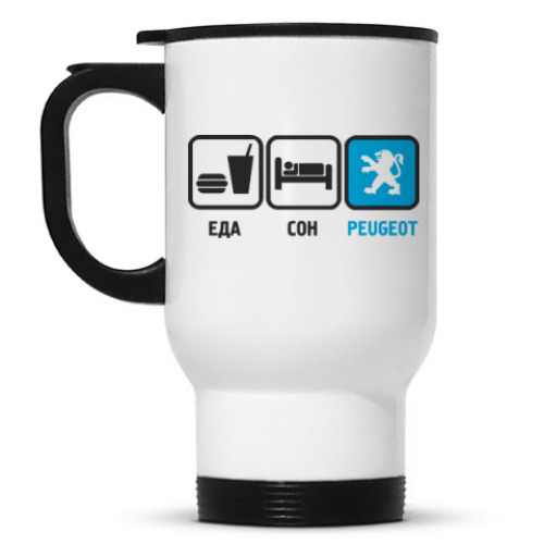 Кружка-термос с принтом Peugeot