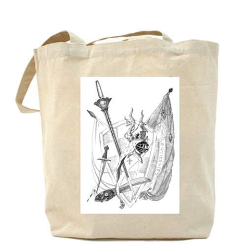 Сумка шоппер с принтом Рыцари