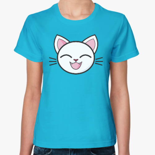 Женская футболка Smiley Kitty