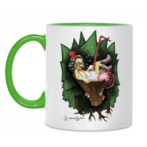 Кружка с принтом Баба фон Яга