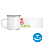 Кружка металлическая белая (круговая запечатка)