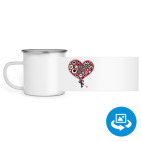 Кружка металлическая белая (круговая запечатка)