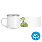 Кружка металлическая белая (круговая запечатка)