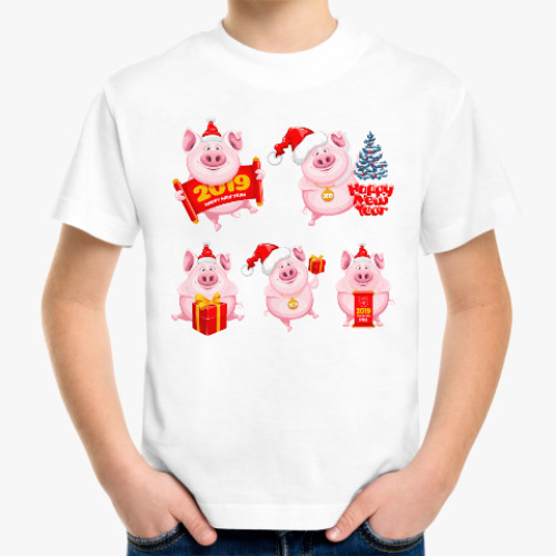 Детская футболка Год желтой свиньи 2019