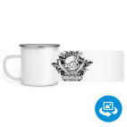 Кружка металлическая белая (круговая запечатка)