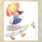 'Девушка с зонтиком'