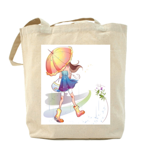 Сумка шоппер  'Девушка с зонтиком'