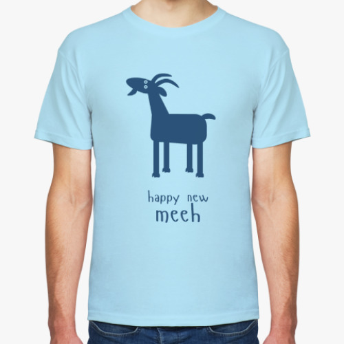 Футболка с принтом Синяя Коза