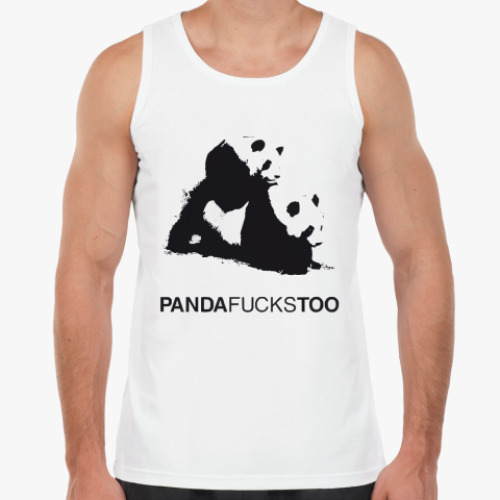 Майка с принтом Panda fucks too