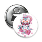 Магнит-открывашка 58 мм Flower skull