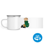 Кружка металлическая белая (круговая запечатка)