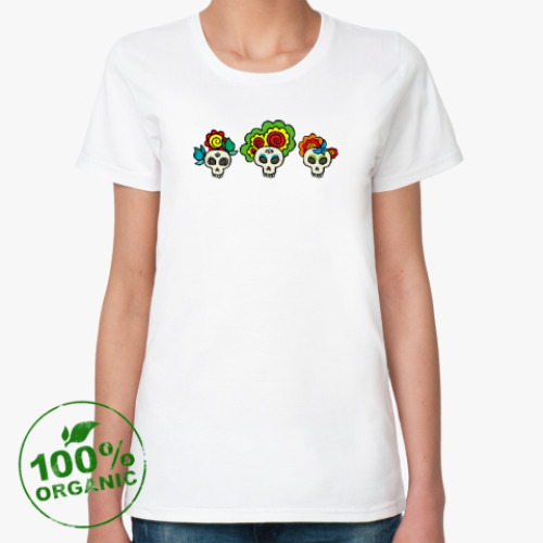 Женская футболка из органик-хлопка Думай о вечном