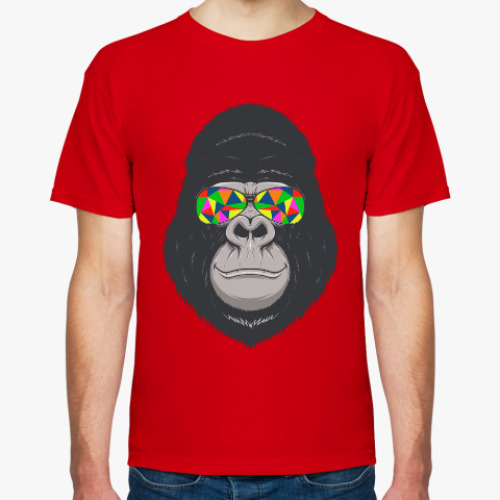 Футболка с принтом Обезьяна в очках