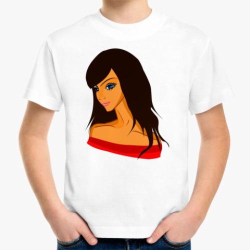 Детская футболка с принтом Girl