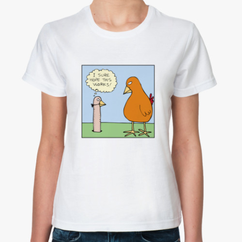 Классическая футболка с принтом  I hope