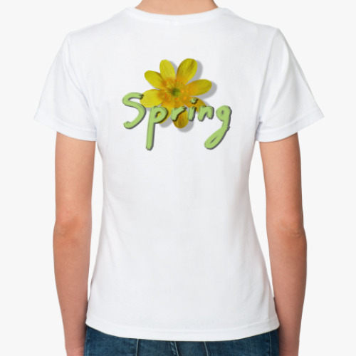 Классическая футболка с принтом Spring
