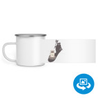 Кружка металлическая белая (круговая запечатка)