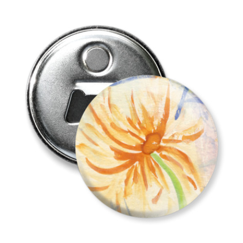 Магнит-открывашка с принтом 'Акварель'