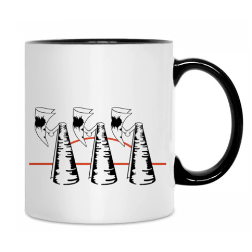 Кружка с принтом Три