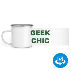 Кружка металлическая белая (круговая запечатка)