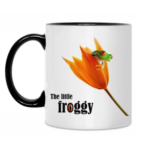 Кружка с принтом Маленький лягушонок