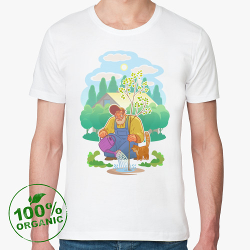 Футболка из органик-хлопка Садовник, дачник, фермер