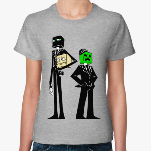 Женская футболка Enderman & Creeper . Minecraft