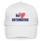 Кепка / бейсболка, белая (печать) Я люблю kotomatrix