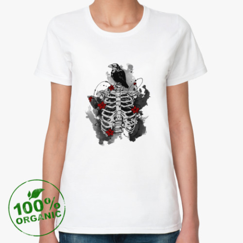 Женская футболка из органик-хлопка Черный ворон