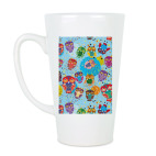 Кружка латте (510 мл) смешные яркие совы