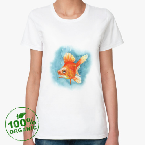 Женская футболка из органик-хлопка Золотая рыбка
