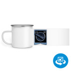 Кружка металлическая белая (круговая запечатка)