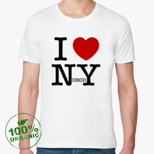 Футболка из органик-хлопка с принтом I love nobody