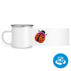 Кружка металлическая белая (круговая запечатка)