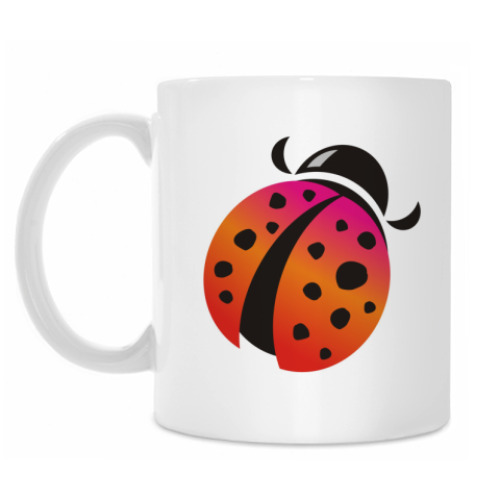 Кружка с принтом Божьи коровки