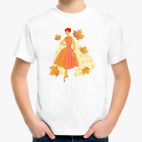 Детская классическая футболка Леди Осень