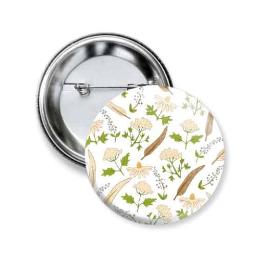 Значок 50мм с принтом Сокровища природы