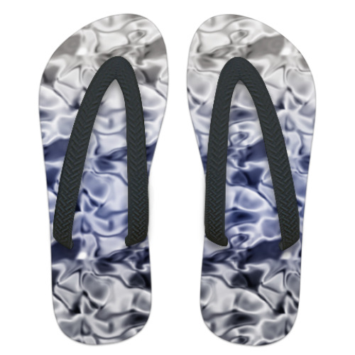 Шлепанцы (сланцы) с принтом Шелк