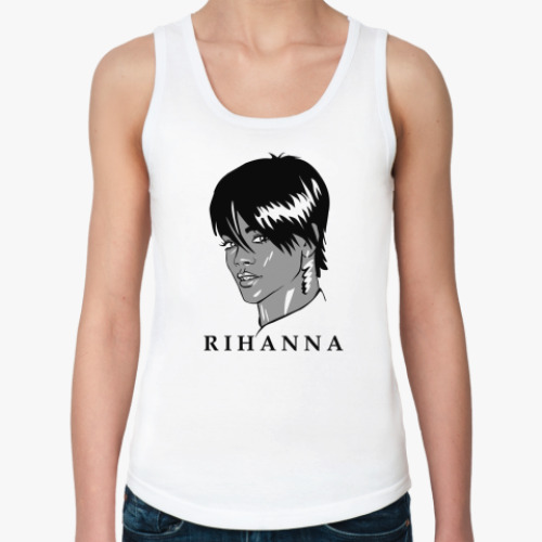 Женская майка с принтом Rihanna