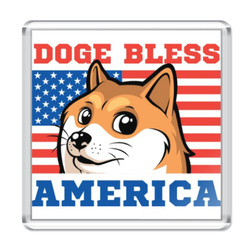 Магнит Doge Bless America