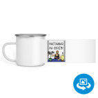 Кружка металлическая белая (круговая запечатка)