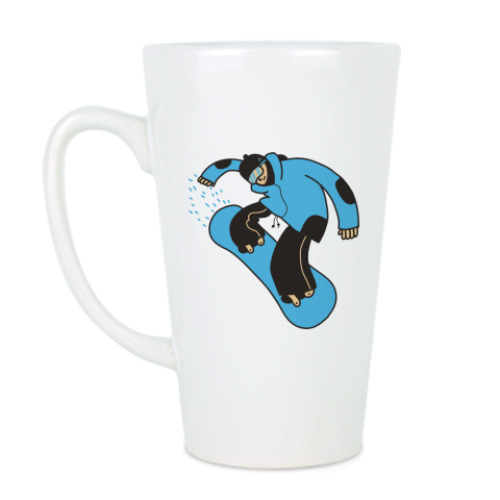 Чашка Латте с принтом snowboard