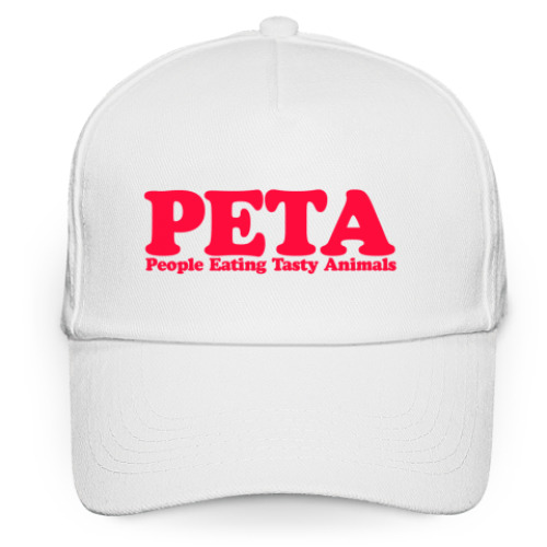 Кепка бейсболка с принтом PETA