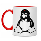Двухцветная кружка Linux Che Guevara