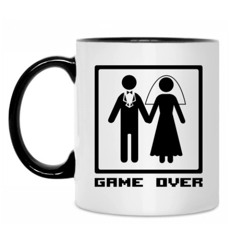 Кружка с принтом Game Over