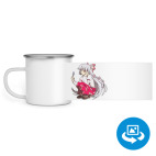 Кружка металлическая белая (круговая запечатка)