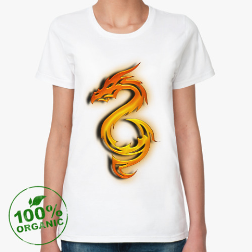 Женская футболка из органик-хлопка Огненный дракон